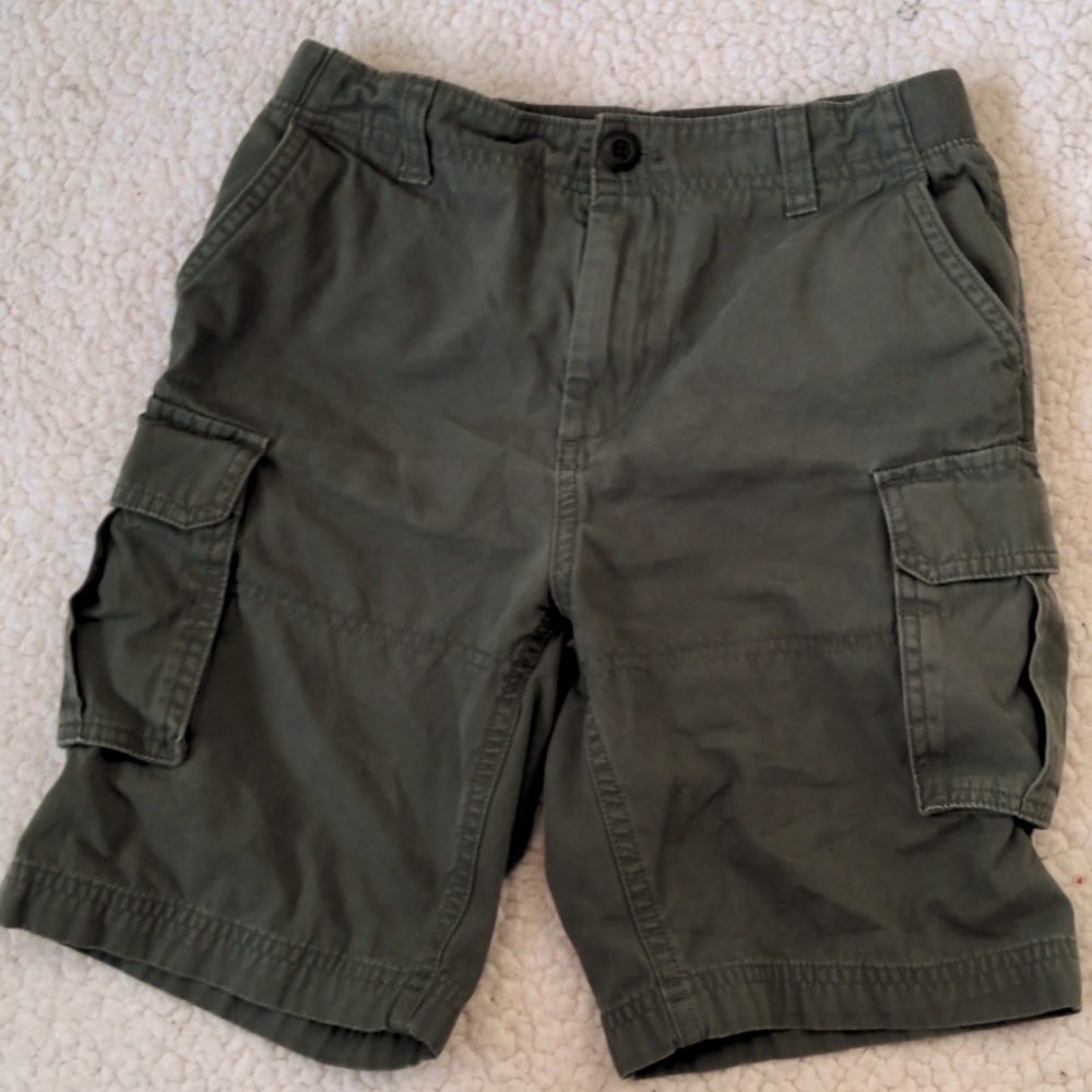 Lands end Boys size Med 10-12 Cargo short army green